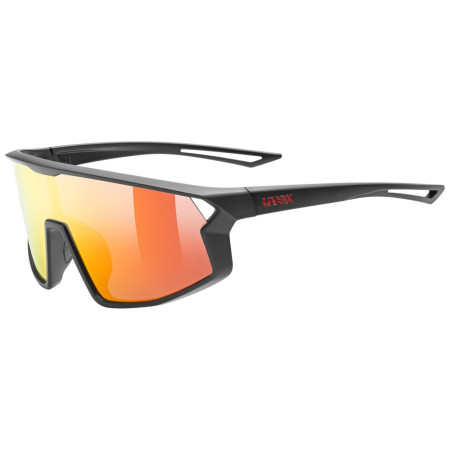 Gafas de sol para niños Uvex Skyryse Jr. negro/rojo Black Matt/Mir.Red