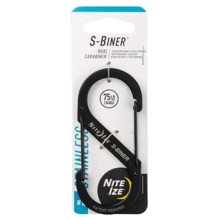 Mosquetón auxiliar Nite Ize S-Biner Stainless Steel #4 negro Černá
