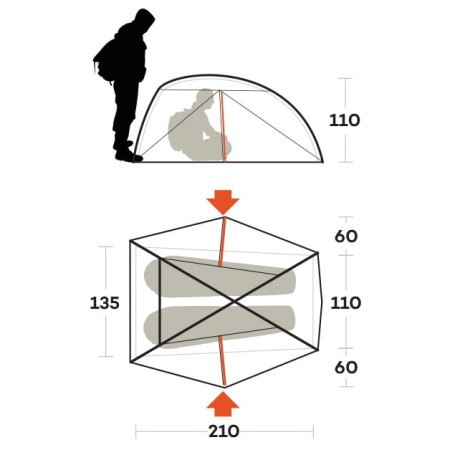 Tienda de campaña Ferrino Nemesi 2 Pro