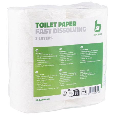 Papel higiénico Bo-Camp Toilet paper 4 rolls blanco