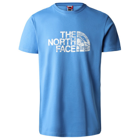 Camiseta de hombre The North Face S/S Woodcut Dome Tee azul SUPER SONIC BLUE
