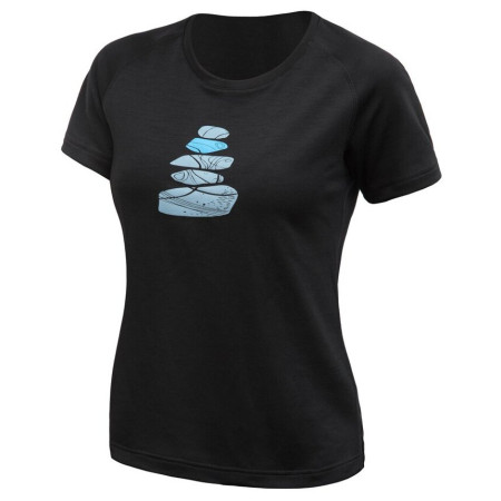 Camiseta de mujer Sensor Merino Blend Stone negro black