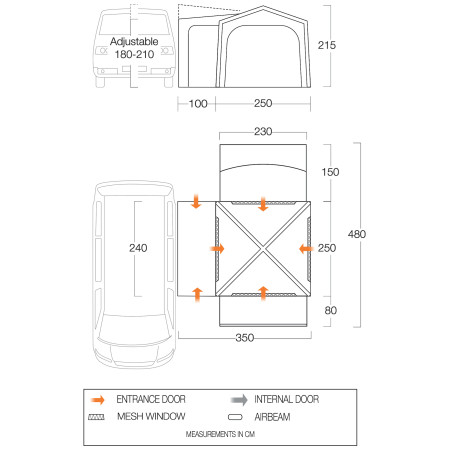Carpa de autocaravana/furgoneta Vango Versos Air Low