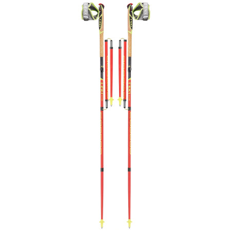Bastones de carrera de senderos Leki Micro Trail Pro (2019) rojo NeonredDarkedGreyWhiteNeonyellow