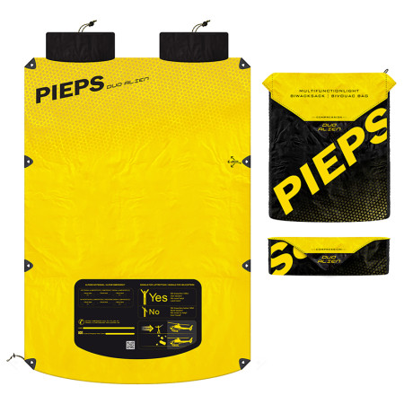 Saco de vivac Pieps Bivy Duo Alien amarillo/negro Yellow/Black