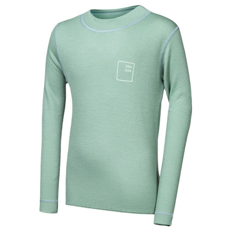 Camiseta funcional para niños Sensor Merino DF Logo Up Basil Green verde claro Basil Green