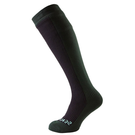 Calcetines impermeables SealSkinz Hiking Mid Knee negro Black/RacingGreen