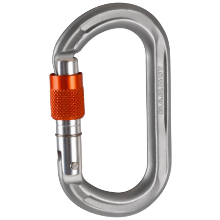 Mosquetón Mammut Wall Micro Oval gris/naranja Grey