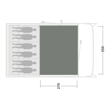 Alfombra para tienda Outwell Cozy Carpet Colorado 6 Air