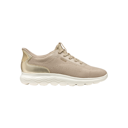 Calzado de mujer Geox D Spherica Plus dorado LT TAUPE/LT GOLD