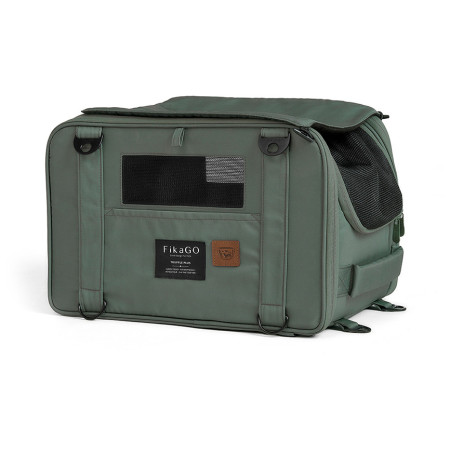 Bolso de transporte para perros FikaGo Truffle Plus khaki Green