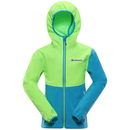 Chaqueta para niños Alpine Pro Grolo azul/verde neon green gecko