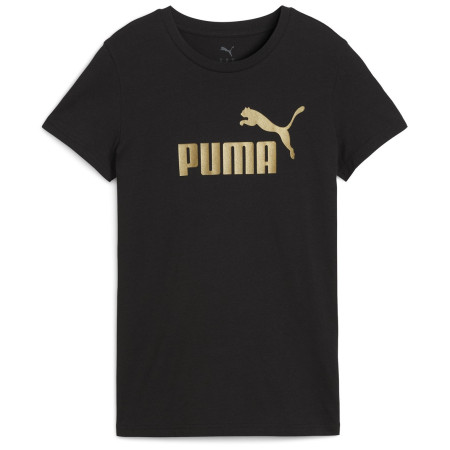 Camiseta de mujer Puma ESS NO. 1 LOGO Metallic Tee negro PUMA Black-metallic gold