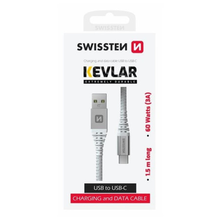 Cable Swissten Kevlar USB / USB-C 1,5 m