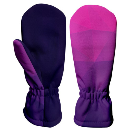 Guantes softshell para niños WAMU Mozaika purple rosa/violeta