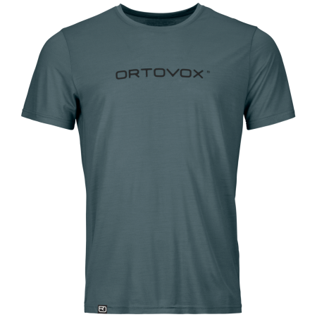 Camiseta funcional de hombre Ortovox 150 Cool Brand Ts M gris/negro Dark Arctic Grey