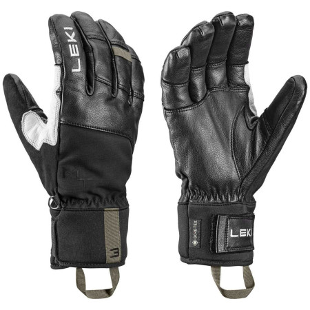Guantes de esquí Leki Montera Pro GTX negro black-white-burnt olive