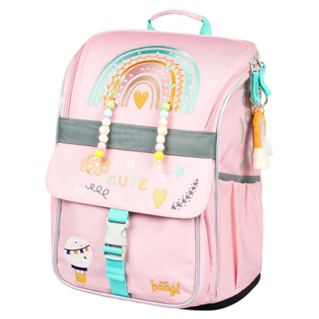 Mochila escolar para educación primaria Baagl Zippy rosa Duha růžová
