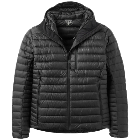 Chaqueta de hombre Rab Microlight Alpine Down Hoody negro