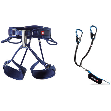 Juego de vía ferrata Ocún Via Ferrata Twist Tech Captur Pro Swivel Set azul Blue Marine