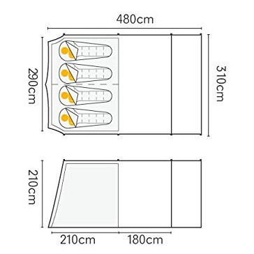 Tienda familiar para 4 personas Regatta Karuna 4