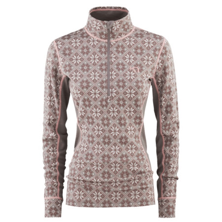 Camiseta funcional de mujer Kari Traa Rose Half Zip marrón claro Taupe