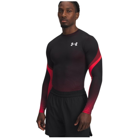 Camiseta de hombre Under Armour Heatgear Sub Crew Ls rojo/negro Red/Black/White