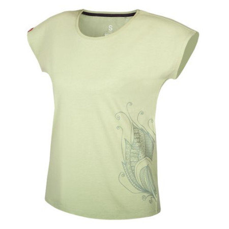 Camiseta de mujer Ocún Kimo T Women Blossom-Art amarilloverde Green Soft