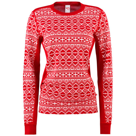 Camiseta de mujer Kari Traa Hjerte Ls rojo/blanco Heart