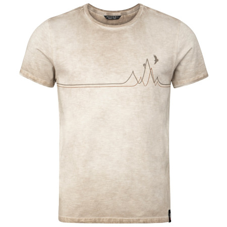 Camiseta de hombre Chillaz Rigi Mountain Line beige SandWashed