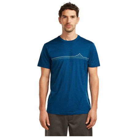 Camiseta de hombre Icebreaker Men Merino 150 Tech Lite SS Tee Range Stripes