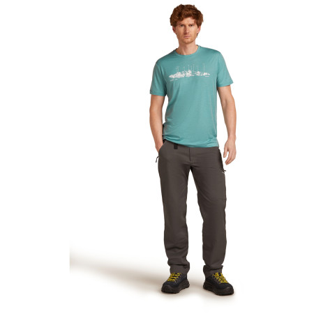 Camiseta de hombre Icebreaker Men Merino 150 Tech Lite SS Tee The Peaks