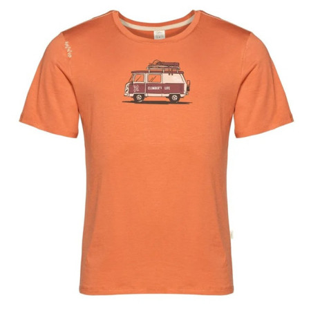 Camiseta de hombre Chillaz Bozen Climber's Life naranja Terracotta