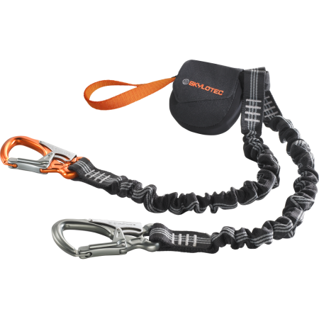 Freno de vía ferrata Skylotec Skysafe Duro negro/naranja Black/Orange
