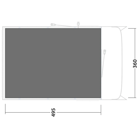 Suelo debajo de tienda de campaña Outwell Footprint Denver / Colorado 6 Air