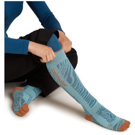 Calcetines de mujer Icebreaker Women Merino Blend Ski+ Medium OTC Mountain Contour
