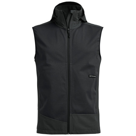 Chaleco de hombre Ortovox Ortler Softshell Plus Vest negro Black Raven