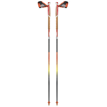 Bastones de carrera de senderos TSL Trail Carbon 4 Cork Cross naranja/amarillo GOYAVE/YELLOW