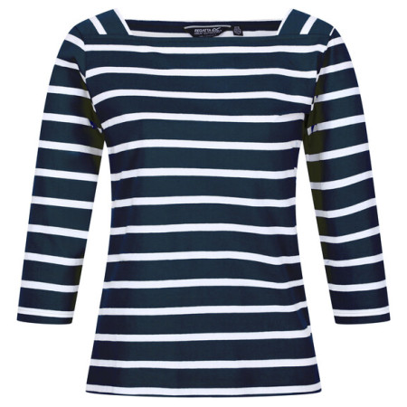 Camiseta de mujer Regatta Polexia azul oscuro Navy/WhitStr