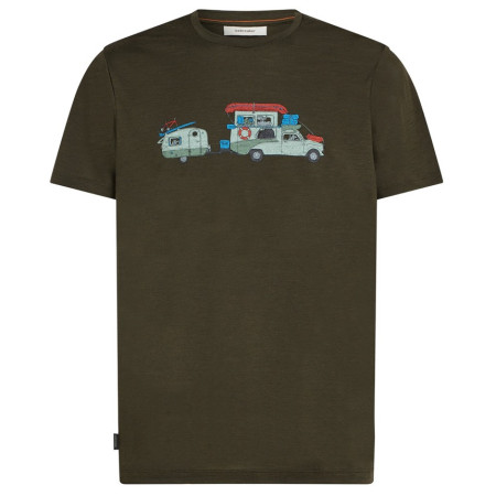 Camiseta de hombre Icebreaker Men Merino 150 Tech Lite SS Tee Transportage marrón DK Loden