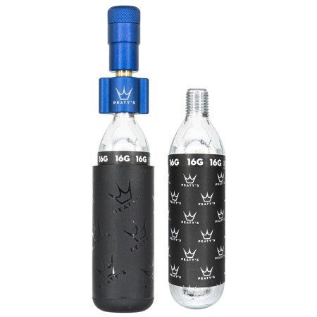 Hinchador Peaty´s Holeshot Co2 Pumpa + Bombičky 2 Ks - Road & Gravel azul oscuro Navy