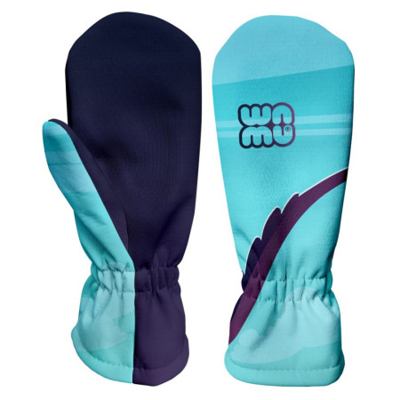 Guantes softshell para niños WAMU Dragon Fantasy azul BLUE