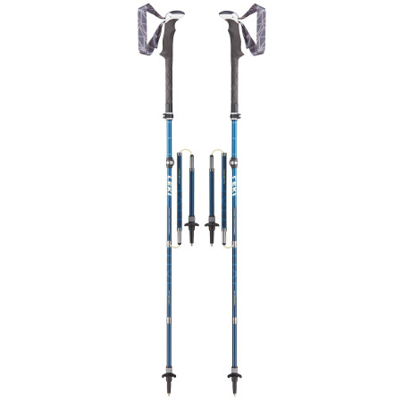 Bastones de senderismo Leki Micro Vario Carbon Antishock azul DarkblemetallicDarkblueWhite