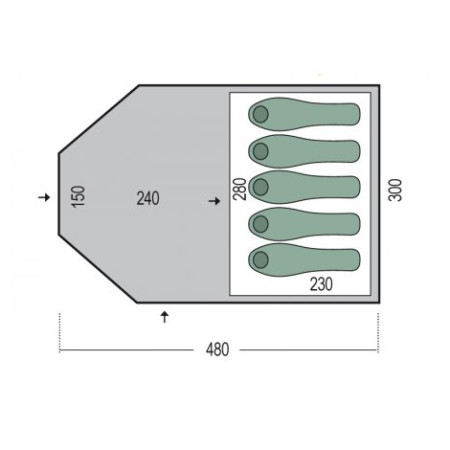 Tienda de campaña Pinguin Campus 5 Duralu