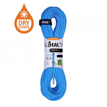 Cuerda de escalada Beal Joker 9,1 mm (80 m) Dry Cover azul BLUE