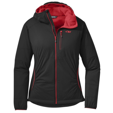 Chaqueta de mujer Outdoor Research Ascendant Hoody negro Black/Flame