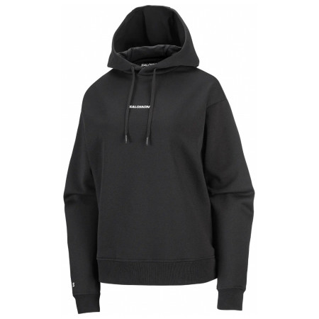 Sudadera de mujer Salomon Logo Hoodie W negro DEEP BLACK