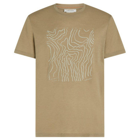 Camiseta funcional de hombre Icebreaker M 150 Tech Lite SS Tee Great Heights marrón claro Cumin
