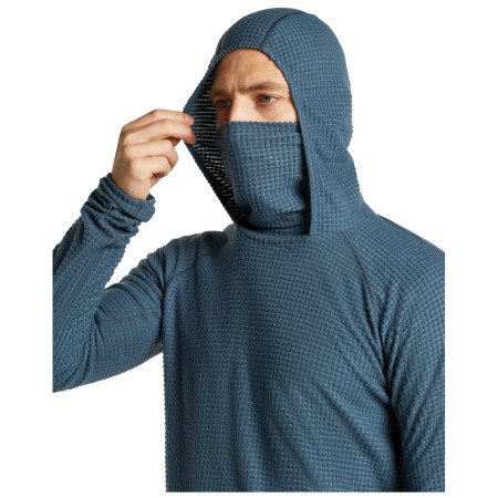 Sudadera de hombre Icebreaker Men Mer 400 RealFleece Grid Pulover Hood