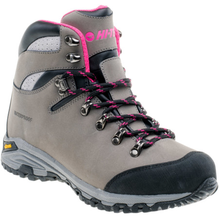Calzado de mujer Hi-Tec Sajama Mid WP Wo´S gris Gray/LightFuchsia/Black